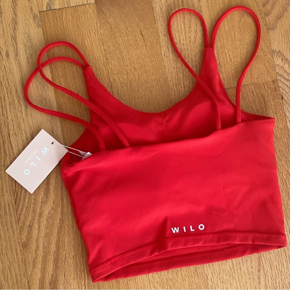 Wilo Red Leggings and Crop Top Set Small - Picture 2 of 4